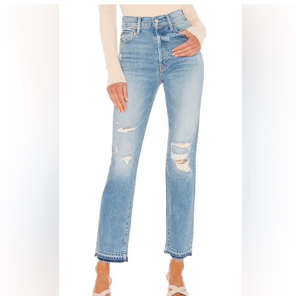 Mother High waisted hiker hover undone hem 24